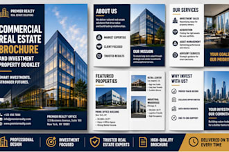 design commercial real estate brochure and investment property booklet