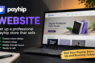 build and customize a professional payhip website or store