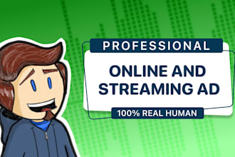 deliver an american male voice over for online ads
