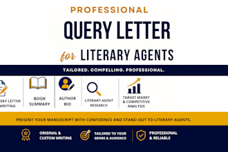write a professional query letter for literary agents