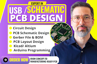 expertly do pcb design schematic pcb layout electronics usb hub circuit design