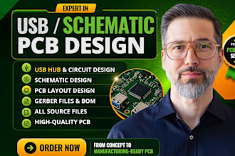 expertly do pcb design schematic pcb layout electronics usb hub circuit design