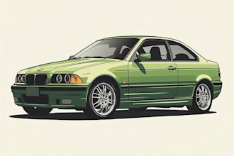 draw vector portrait of your car or any vehicle