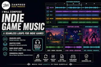 compose original game music and seamless loops for indie games