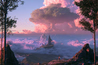 create dark fantasy and gothic album cover artwork