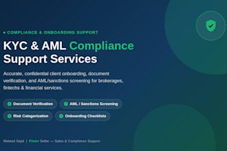 do kyc aml compliance checks and client onboarding documentation