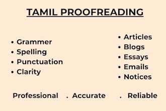 proofread and correct tamil content