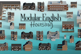design 3d modular building and structure kit environment asset for unity and ue5