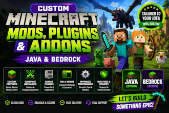 create minecraft java rpg modpack bedrock forge or fabric smp servers bug fixing