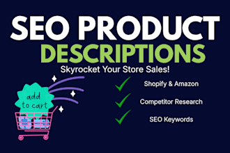write compelling shopify and amazon seo product descriptions