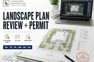 review and stamp landscape plans in california texas florida georgia