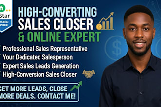 sales closer sales representative salesperson sales leads online sales expert