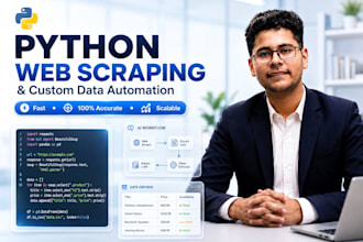build python web scraping bot and data automation script
