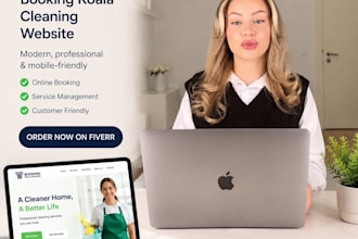 build a booking koala cleaning website on wordpress, wix or squarespace