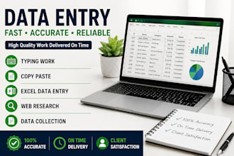 do data entry, typing, copy paste and web research