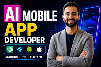 develop ai mobile app flutter android ios app development ai integration ai saas