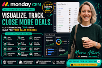 build monday CRM sales pipelines and dashboards