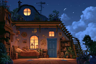 make a professionally made background cartoon illustration