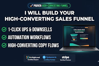 build a high converting gohighlevel sales funnel or systeme io sales funnel
