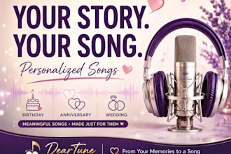 create a personalized custom song for birthday anniversary or wedding