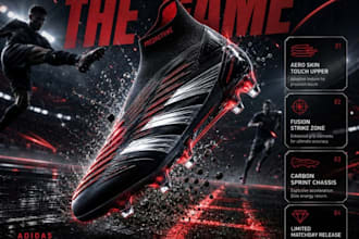 design a professional sports product advertisement poster