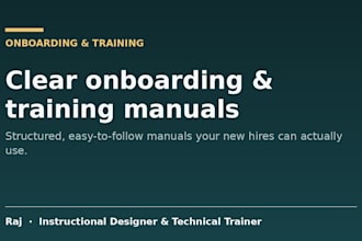 create a clear onboarding or training manual for your team