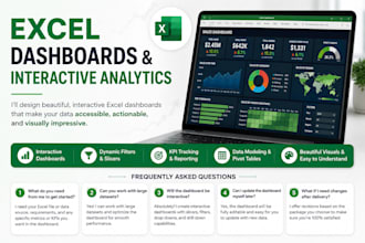 create excel dashboards and interactive analytics