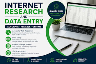 do accurate internet research and data entry