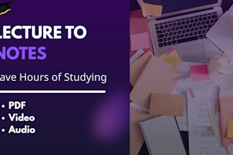 turn your lectures and pdfs into easy study notes