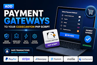 add payment gateways to your codecanyon PHP script