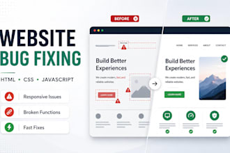 fix website bugs html css and javascript issues