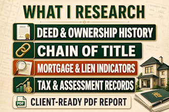 do property title search and chain of title