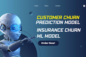 develop customer churn prediction machine learning models insurance churn model