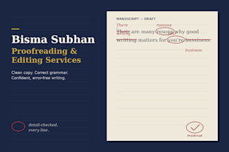 proofread and edit your document for grammar and clarity