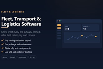 build a fleet, transport and logistics management system