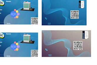 design premium 3d business card with global theme and qr code