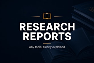 research any topic and turn it into a clear, easy to read report