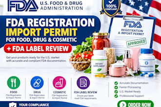 fda registration import permit for food, drug cosmetic fda label review
