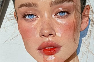 watercolor portrait painting photo to watercolor portrait