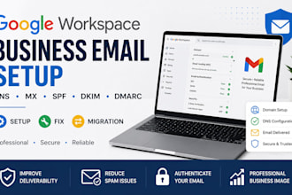 set up google workplace business email and dns correctly