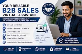 be your b2b lead generation and sales virtual assistant