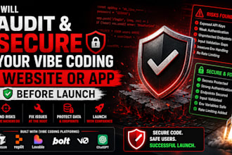 audit and secure your vibe coding website or app before launch