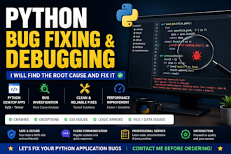 debug and fix bugs in your python desktop application