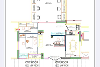 autocad 2d drawing, floor plans