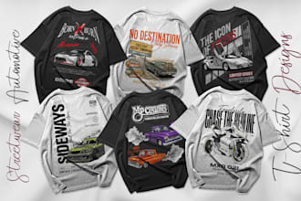 create custom car t shirt design for your brand