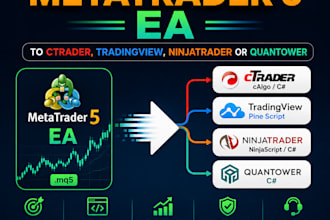 convert your metatrader 5 ea to ctrader, tradingview, ninjatrader or quantower