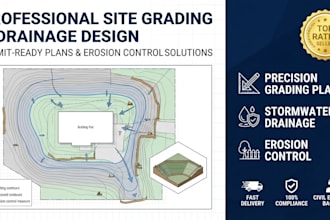do site grading, drainage design, and erosion control drawings