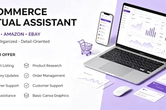 be your shopify, amazon, ebay virtual assistant