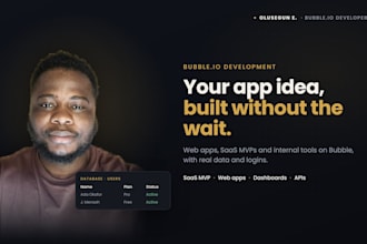 develop your bubble io app, website or saas mvp