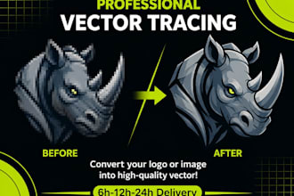 do vector tracing, vectorize image, convert logo to vector quickly